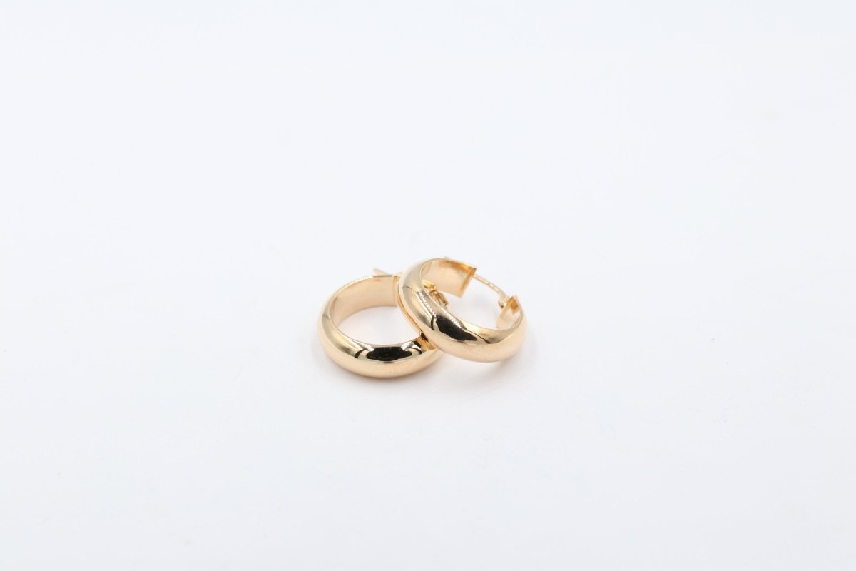 9ct Gold Concave Wide  Earrings 200BC142/99