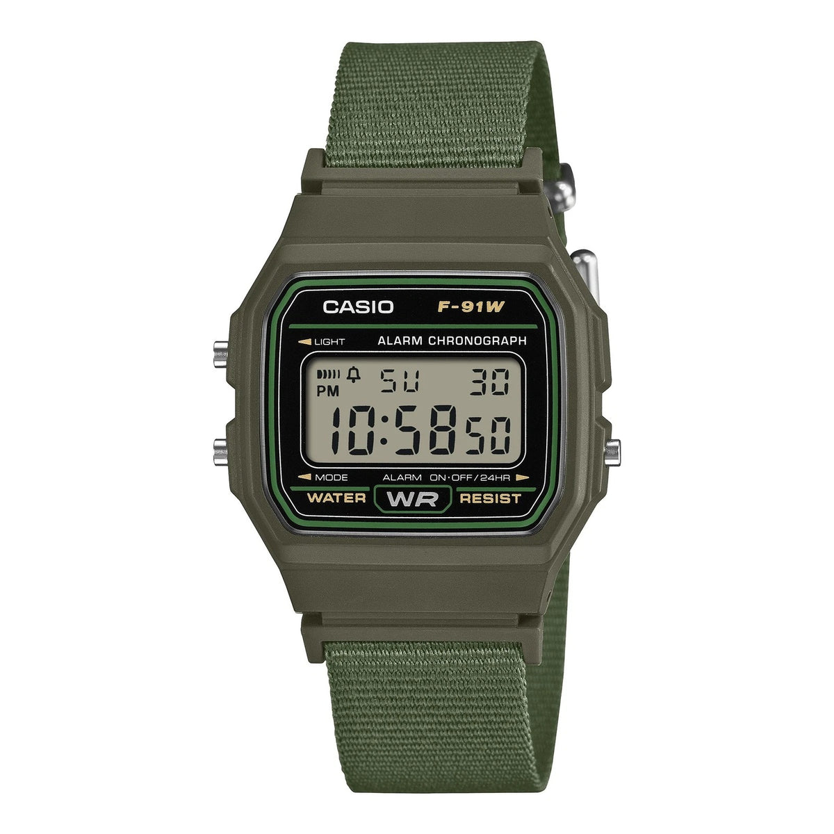 Casio Mens Digital Retro Cloth Band F91WF-3A
