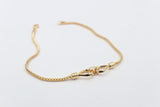 9ct Gold Italian Round Link two tear Profile Bracelet