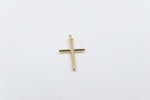 9ct Gold Cross Chiseled Edge Cross