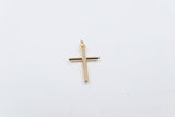 9ct Gold Cross Chiseled Edge Cross