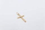 9ct Gold Cross Chiseled Edge Cross