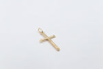 9ct Gold Cross Chiseled Edge Cross
