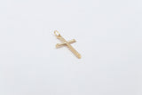 9ct Gold Cross Chiseled Edge Cross