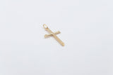 9ct Gold Cross Chiseled Edge Cross