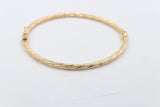 9ct Gold Solid Bangle 3.6mm ALX112