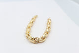 9ct Gold Overlapping Fancy Bracelet 19cm GB04