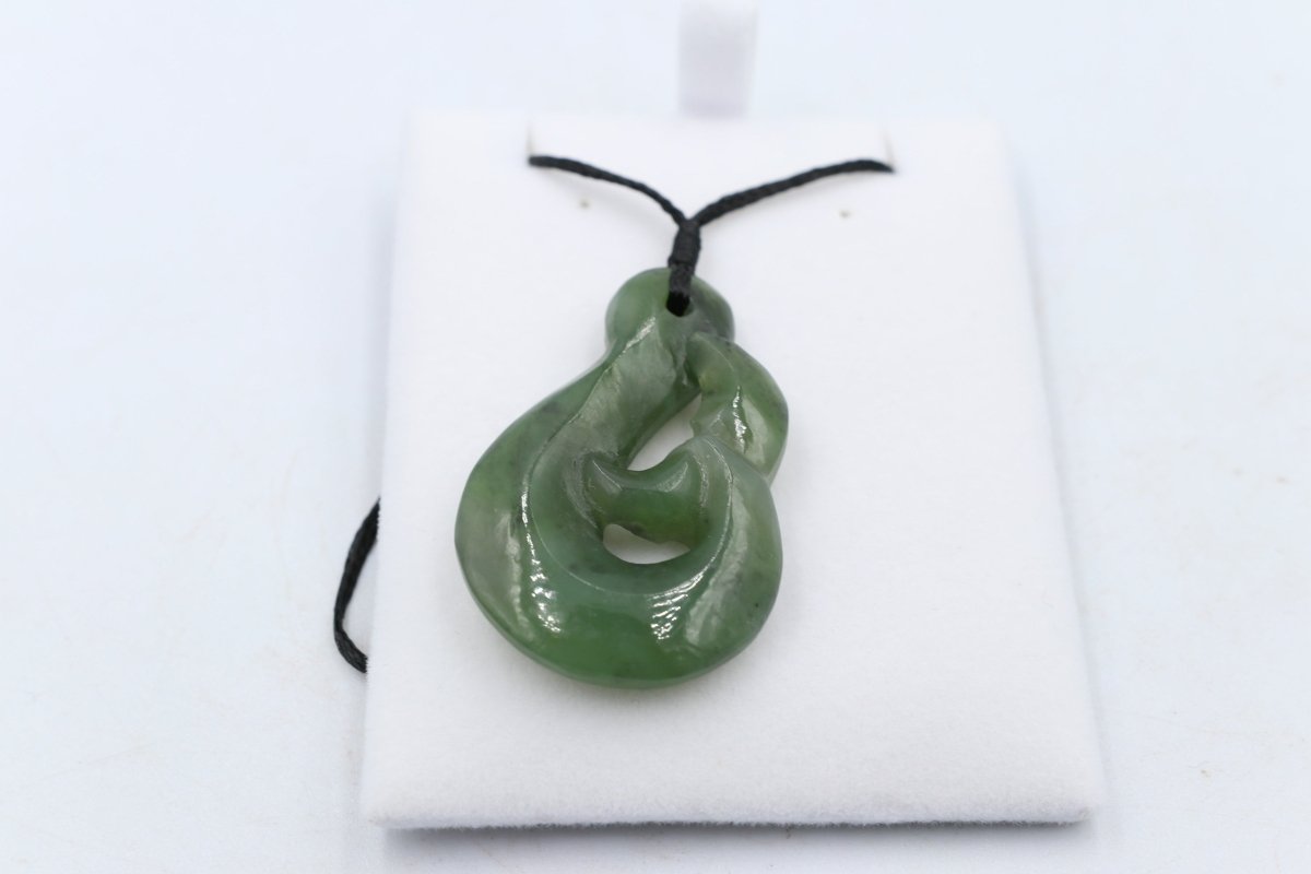 New Zealand Greenstone Fish Hook MJ34