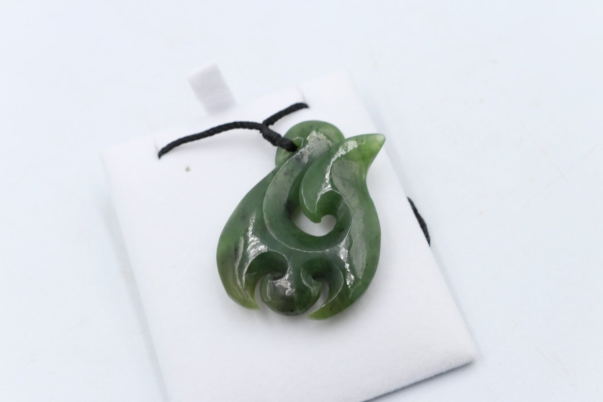 New Zealand Greenstone Fish Hook MJ39