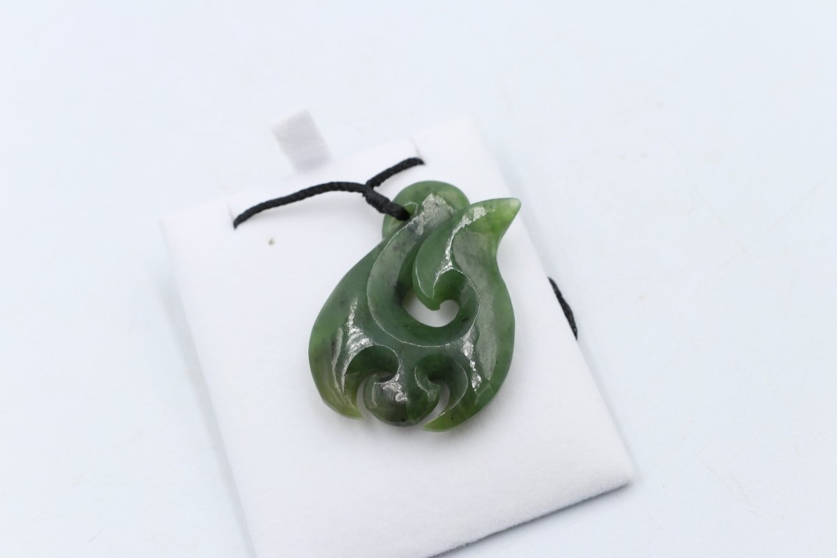 New Zealand Greenstone Fish Hook MJ39