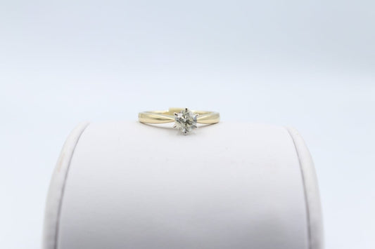 9ct Gold CZ Solitaire Ring SYR2288