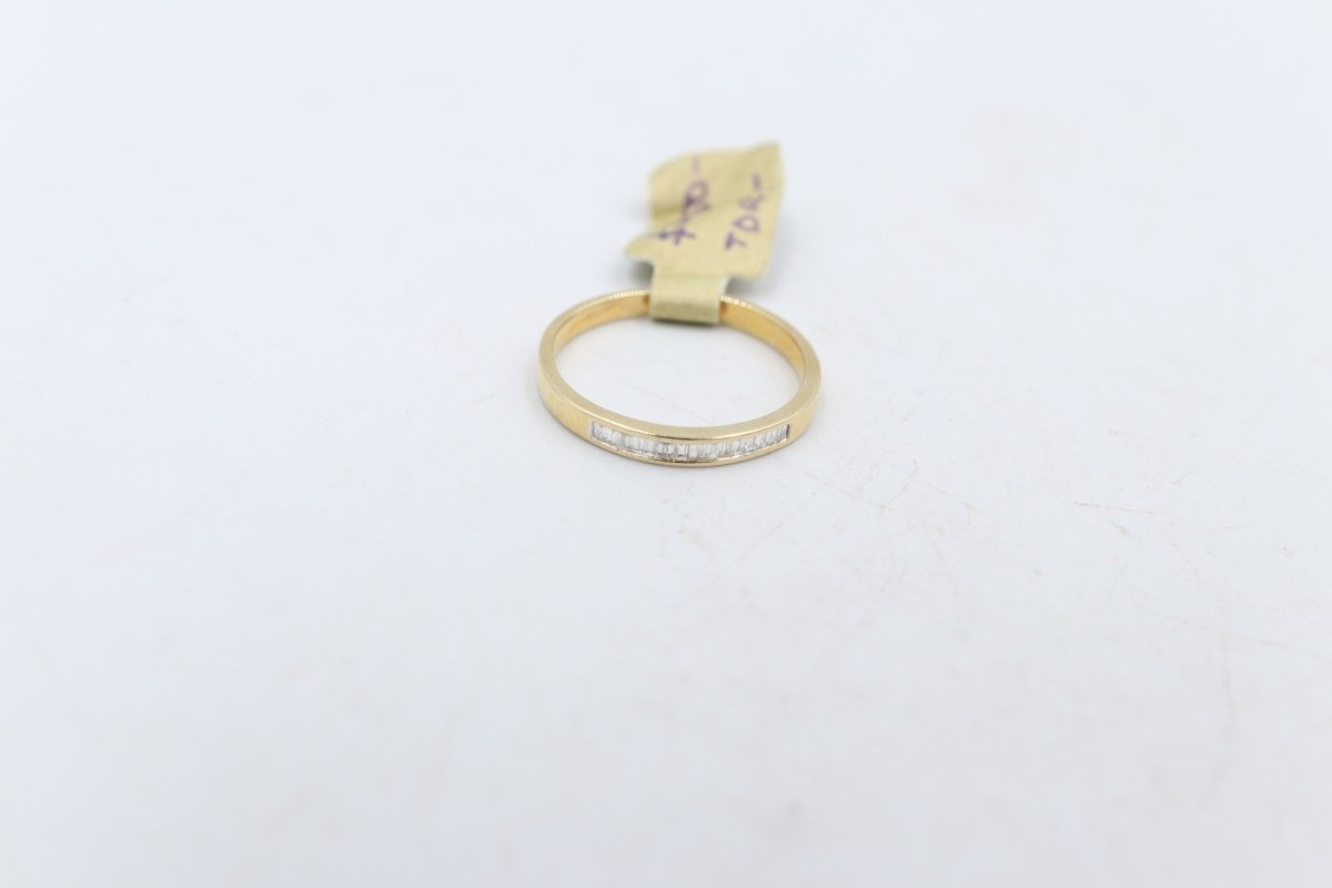 9ct Yellow Gold Baguette Diamond Channel set Ring