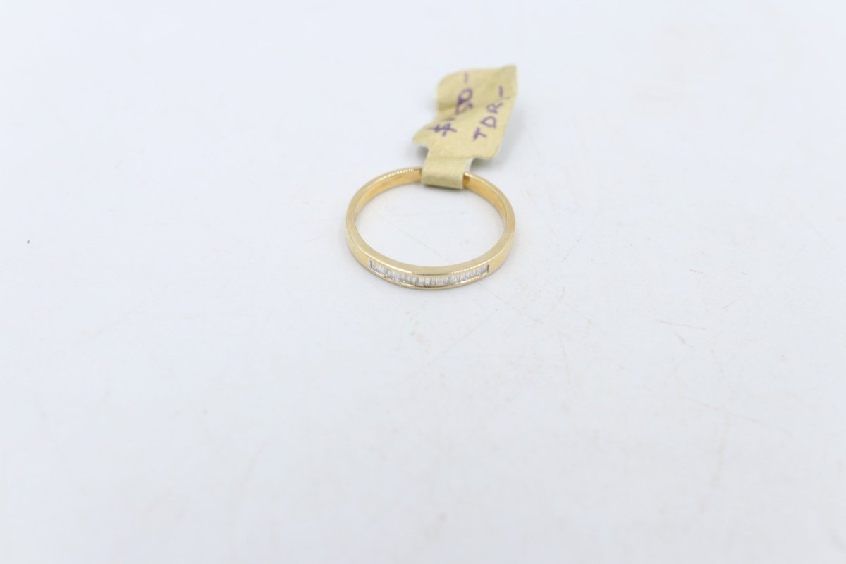 9ct Yellow Gold Baguette Diamond Channel set Ring