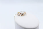 9ct Gold Tri Color Genuine Diamond set Ring SYR7899