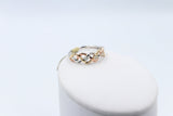 9ct Gold Tri Color Genuine Diamond set Ring SYR7899