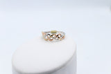 9ct Gold Tri Color Genuine Diamond set Ring SYR7899