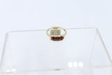 9ct Gold Garnet & Diamond ring SYR7987