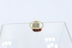 9ct Gold Garnet & Diamond ring SYR7987