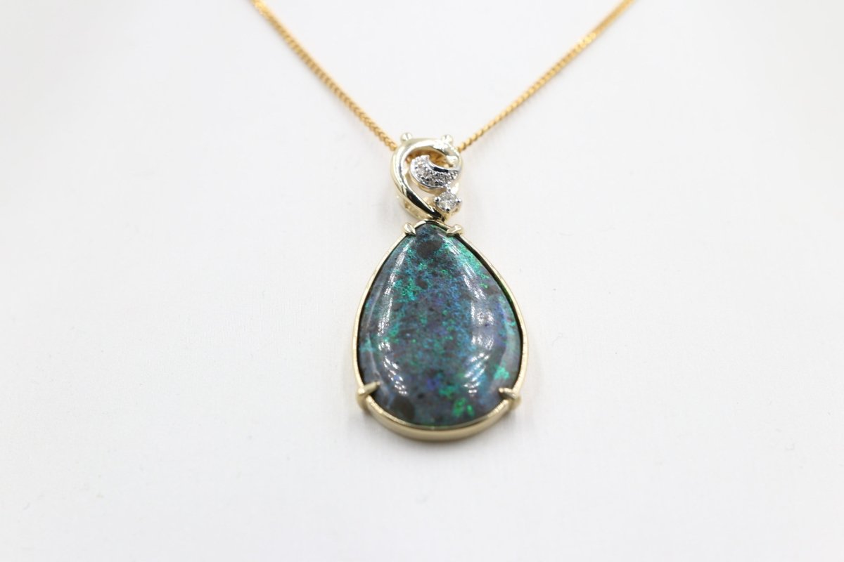 9ct Gold Handmade setting for Full Opal with Diamonds  CYOPAL