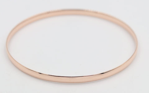 9ct Rose Gold Solid Bangle SYB19R