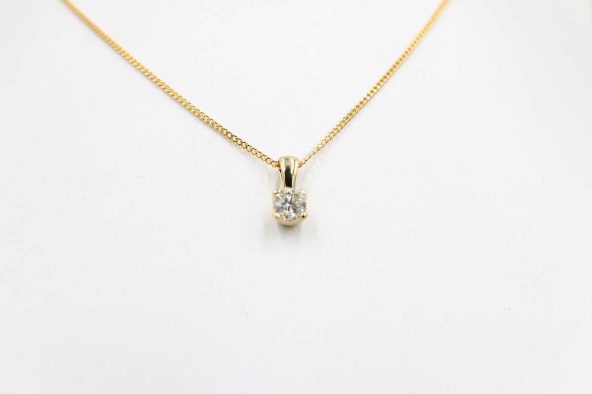 18ct Gold Solitaire half carat Diamond pendent SYP1792