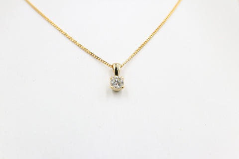 18ct Gold Solitaire half carat Diamond pendent SYP1792