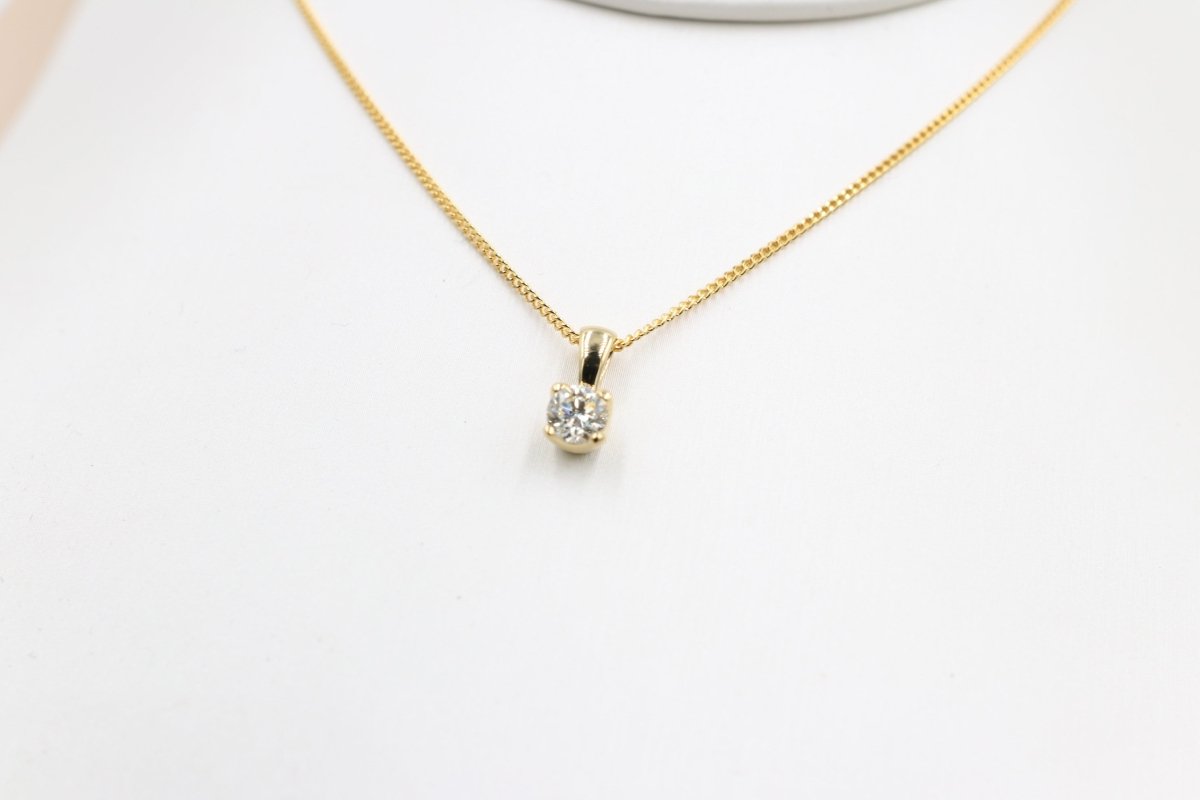 18ct Gold Solitaire half carat Diamond pendent SYP1792