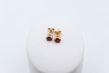 9ct Gold Genuine Ruby Stud Earrings SERUBY