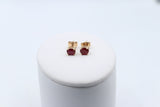 9ct Gold Genuine Ruby Stud Earrings SERUBY