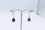 9ct Gold Genuine London Blue Topaz Drop Earrings SYE468LBT