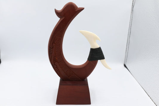Wooden Fish Hook On Stand