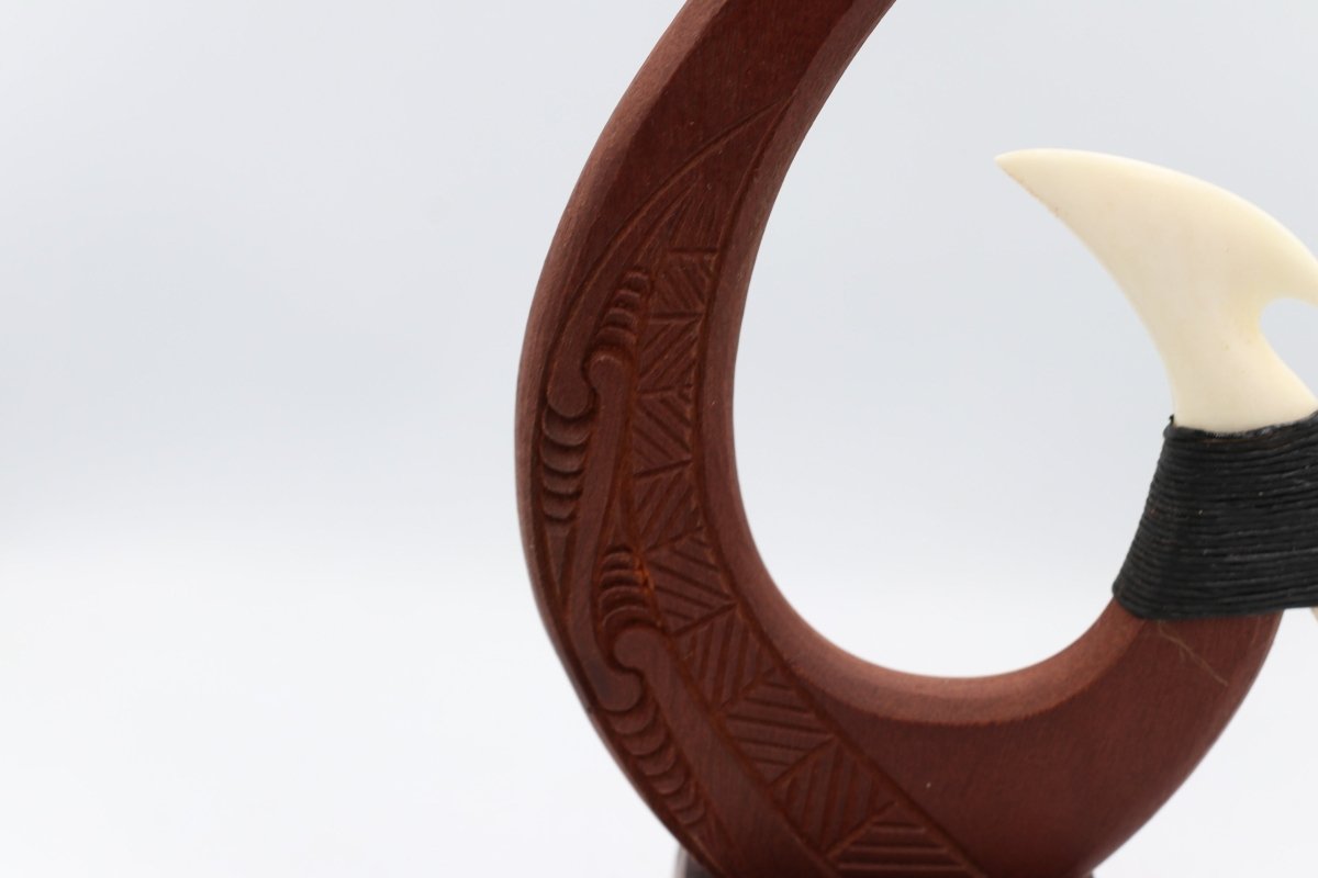Wooden Fish Hook On Stand
