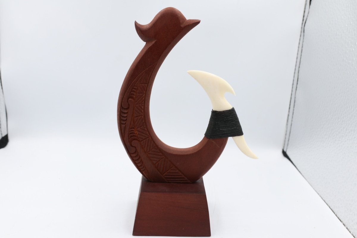Wooden Fish Hook On Stand