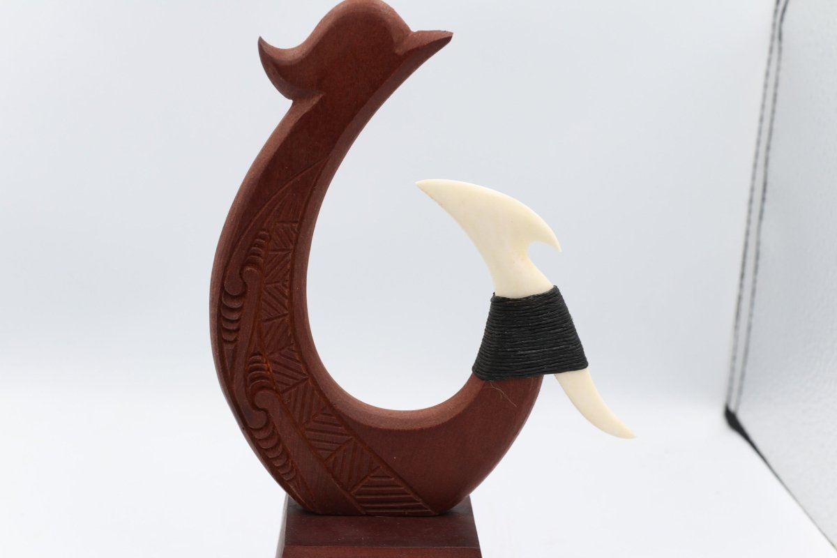 Wooden Fish Hook On Stand