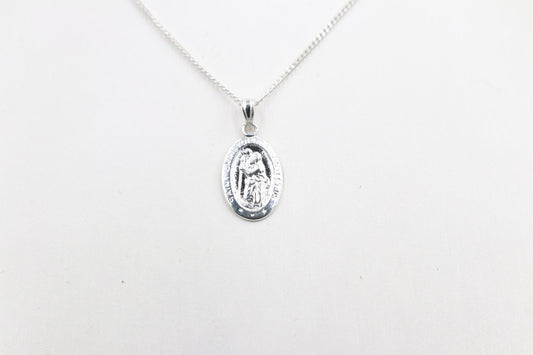 Solid Stg silver Saint Christopher Pendent AH217