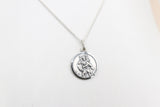 Solid Stg silver Saint Christopher Pendent UA16