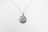 Solid Stg silver Saint Christopher Pendent UA16