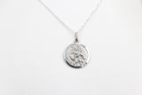 Solid Stg silver Saint Christopher Pendent UA18