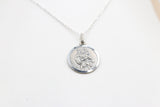 Solid Stg silver Saint Christopher Pendent UA18