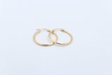 9ct Gold rounded Plain 1.5mm tube  Hoop 200BC527/99