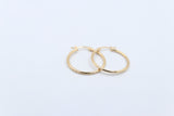 9ct Gold rounded Plain 1.5mm tube  Hoop 200BC527/99