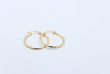 9ct Gold rounded Plain 1.5mm tube  Hoop 200BC527/99