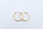 9ct Gold rounded Plain 1.5mm tube  Hoop 200BC527/99