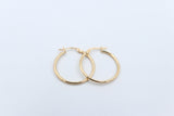 9ct Gold rounded Plain 1.5mm tube  Hoop 200BC527/99