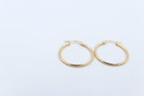 9ct Gold rounded Plain 1.5mm tube  Hoop 200BC527/99