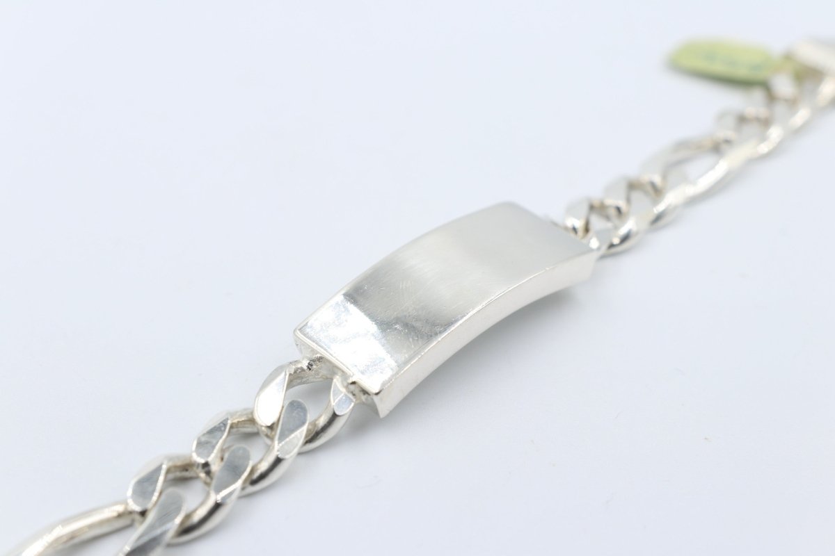 Sterling Silver Curb Link ID bracelet IRB22