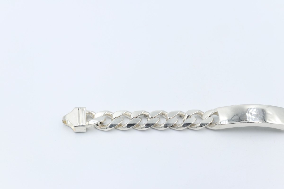 Sterling Silver Curb ID bracelet IRB23