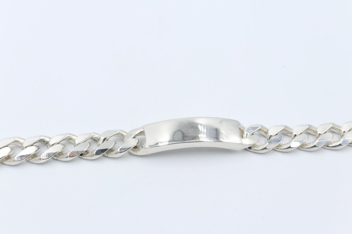 Sterling Silver Curb ID bracelet IRB23