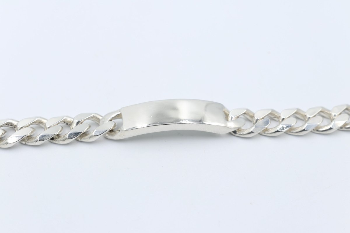 Sterling Silver Curb ID bracelet IRB23