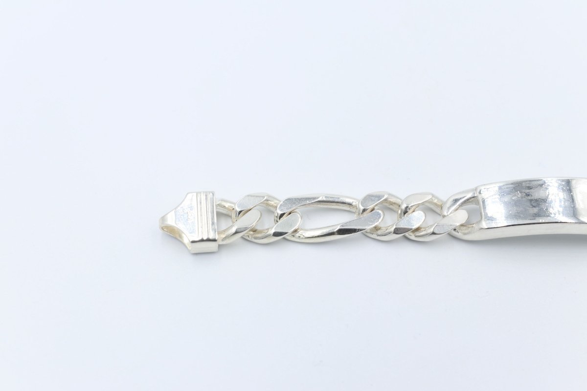 Sterling Silver 3:1 Figaro Bracelet IRB24
